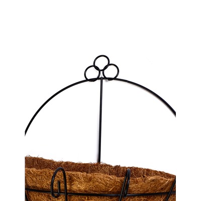 Кашпо настенное, d=25 см, с кокосовым вкладышем, «Полусфера», Greengo