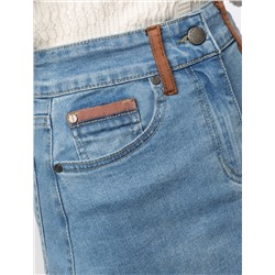 Юбка А-силуэта из эластичного денима