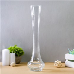Ваза «Симфония», 40×7 см, стекло, прозрачная
