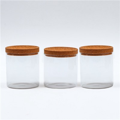 Набор органайзеров для ватных палочек и дисков, 26×11×9.5 см, прозрачный/коричневый