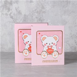 Фотоальбом 40 фото 10x15 Мишки / MX8110 /уп 72/ (Розовый)