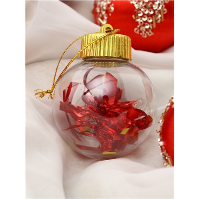 Ёлочные игрушки «Капризы зимы», шары новогодние, d=6 см, 9 шт. красный