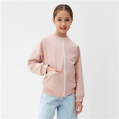 Джемпер для девочки MINAKU, пудровый, рост 146 см