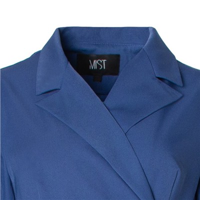 Платье женское с поясом миди MIST plus-size, размер 54, синее