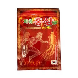 Корейские пластыри с красным женьшенем 파워 홍삼