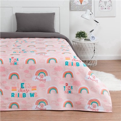 Покрывало 1.5-спальное «Этель» Pink Rainbow, 145×210 см, хлопок 100%