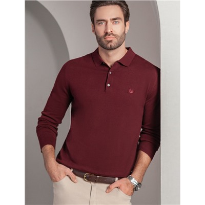 Джемпер-поло из хлопка с нейлоном