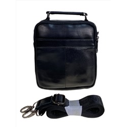 Сумка мужская из натуральной кожи, цвет черный