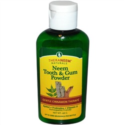 Organix South, Theraneem Naturals, порошок для зубов и десен с азадирахтой, нежный уход с гвоздикой, 40 г