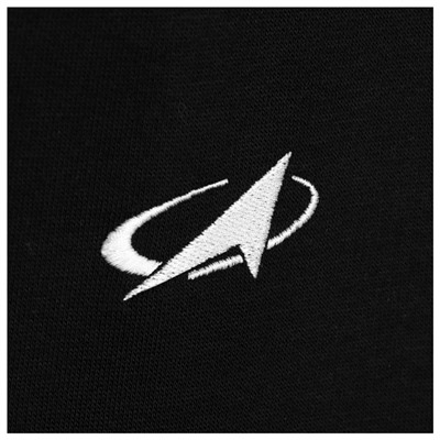 Толстовка с капюшоном РОСКОСМОС х ONLYTOP, р. S, чёрная