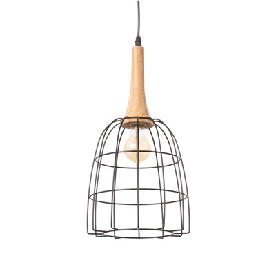 Светильник BayerLux «Чикаго», 1×40 Вт, Е27, черный/коричневый, 24.5×24.5×44(144) см