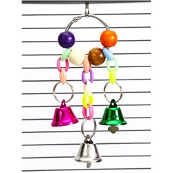 Игрушка для птиц «Кольцо», 13.5×5 см, с колокольчиками, цвет МИКС