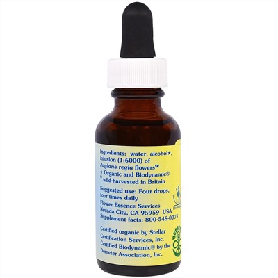 Flower Essence Services, Грецкий орех, цветочная эссенция, 30 мл