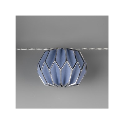 Гирлянда «Нить» 2 м с насадками «Синий фонарик», IP20, прозрачная нить, 10 LED, батарейки AAx2 (нет в комплекте), свечение тёплое белое