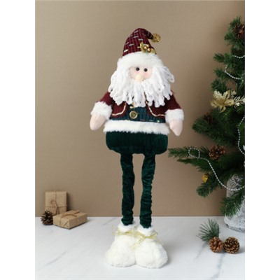 Новогоднее украшение Дед мороз на телескопических ножках 37/80 см / SH056-1 /уп 72/