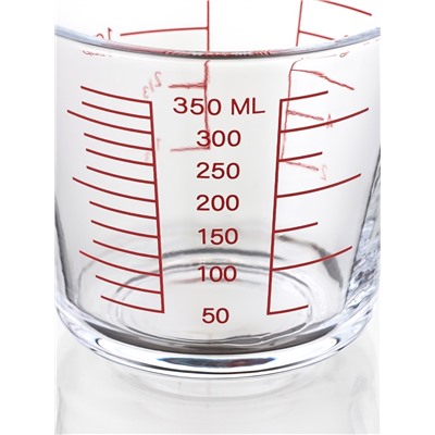 Кувшин мерный Доляна «Классика», 350 мл, 15×10.5×9 см, жаропрочное стекло, прозрачный