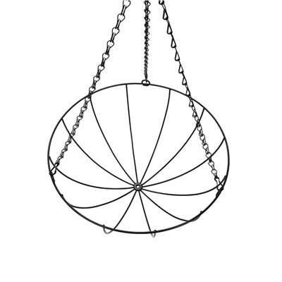 Кашпо подвесное «Полусфера», d=35 см, h=58 см, металлическое, со вставкой из кокоса, Greengo