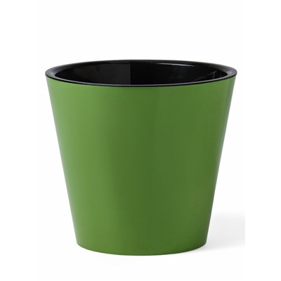 Кашпо для цветов с дренажной вставкой Rosemary, 1.6 л, d=16 см, пластиковое, зелёное