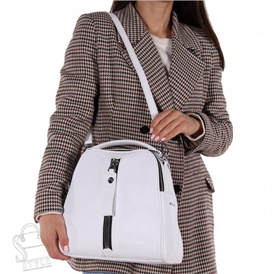 Рюкзак женский кожаный 99451 white Velina Fabbiano-Safenta/30