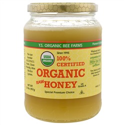 Y.S. Eco Bee Farms, 100% сертифицированный органический сырой мед, 907 г