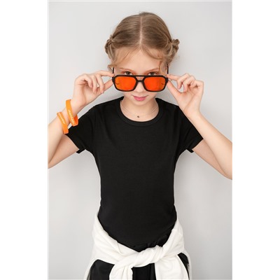 Футболка для девочки в рубчик из рибаны Happyfox