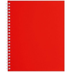 Тетрадь  96л клетка на спирали Soft-touch "SoloMatte.Красный шелк" 96Т5лВ1гр (092870) Хатбер