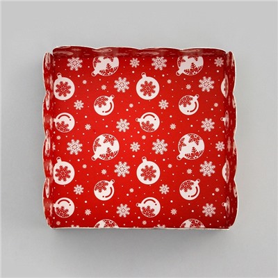 Коробка для печенья «Сундучок с подарками», 9×9×3 см, Новый год