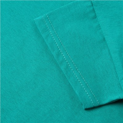 Футболка детская со спущенным плечом, зеленая, рост 116 см