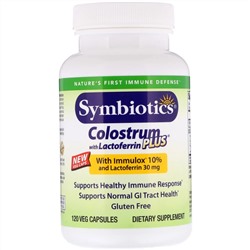Symbiotics, Colostrum with Lactoferrin Plus, 120 Veg Capsules