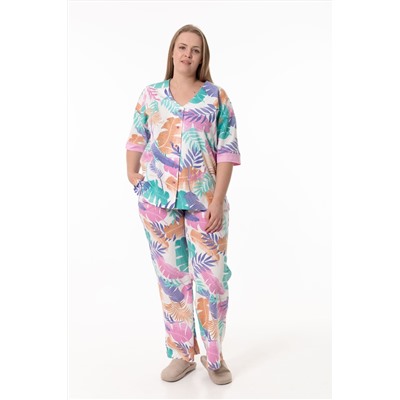 Пижама рубашка и брюки М325384рм