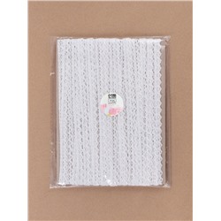 Кружево вязаное, 8 мм, 15±1 м, белое