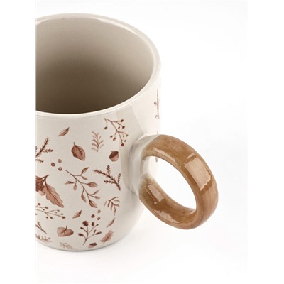 Кружка керамическая «Листья», 420 мл