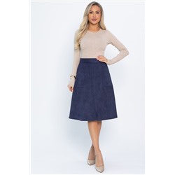 Юбка замшевая Твой идеал (синяя) Ю14583-7М