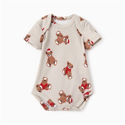 Боди детское «Крошка Я. Новогодние медвежата», рост 62-68 см
