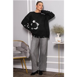 Свитер рваный Наиль (черный) Б14419-13М