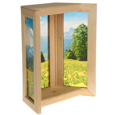 Абажур для бани и сауны «Одуванчики», 33×29×12 см, деревянный, настенный, со стеклом, с УФ-печатью, «Добропаровъ»