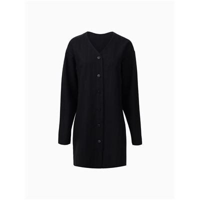 Платье оверсайз миди женское MINAKU: Modern classic, темно-синее, размер 48