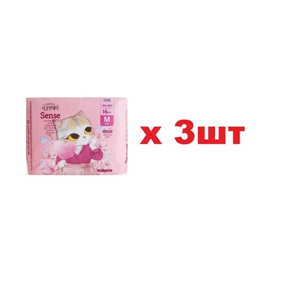 Sense прокладки Ultra Slim 16шт размер M Корея 3шт