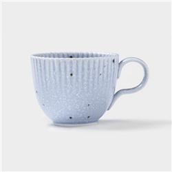 Чайная пара Доляна «Коралл», 275 мл, фарфор, голубая