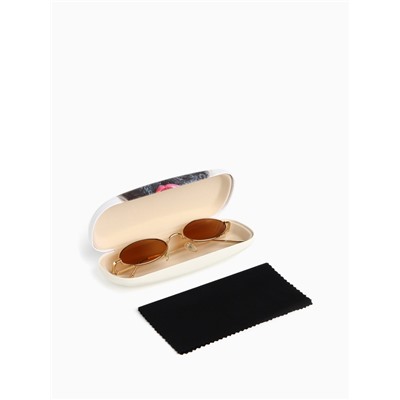 Футляр для очков на хлопушке «Умный мопс», длина 16 см, белый