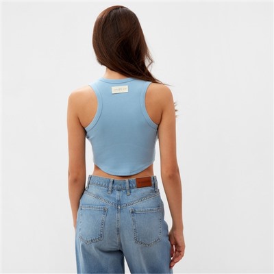 Топ в рубчик женский MIST, onesize, голубой