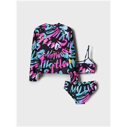 Комплект трикотажный для девочек: купальный костюм, фуфайка (футболка) для плавания