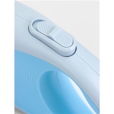 Рулетка - поводок для собак, лента 3 метра, голубая