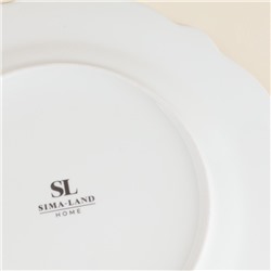 Тарелки SL Home «Аманде», d=27.5 см, набор 2 шт., фарфор, белые