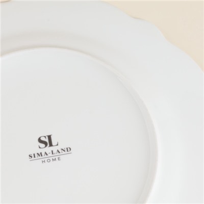 Тарелки SL Home «Аманде», d=27.5 см, набор 2 шт., фарфор, белые