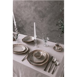 Тарелка Magistro Vintage, d=27 см, фарфор, серая