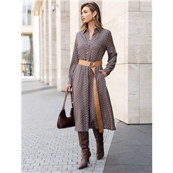 Платье на запАх из вискозы с принтом