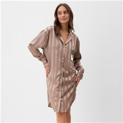 Сорочка ночная женская KAFTAN Silk «Полоса», размер 40-42, пудровая