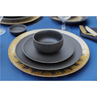 Миска Magistro Line, 350 мл, d=11.5 см, фарфор, чёрная