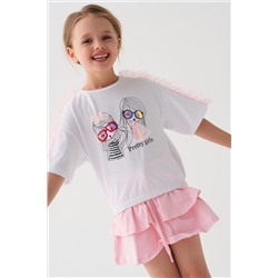 Джемпер трикотажный для девочек (футболка) PLAYTODAY, 1240022
